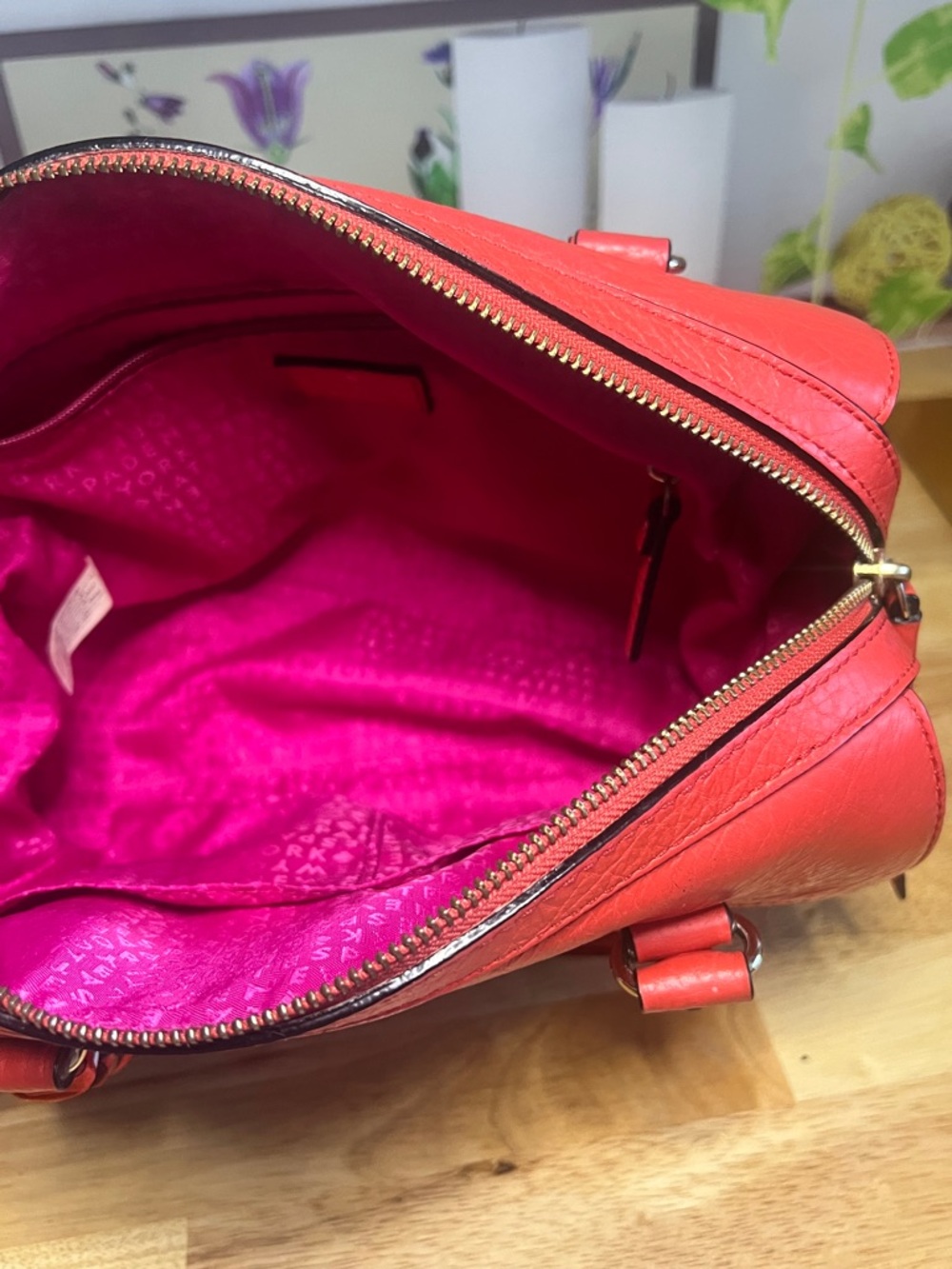 Kate Spade Perri Lane Bubbles Perforated Leather Satchel in Empire Red - Picture 7 of 14